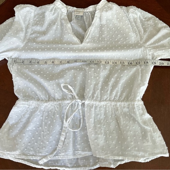 A New Day | White Textured Peplum Blouse - Picture 6 of 6